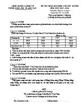 Đề thi chọn học sinh giỏi cấp huyện môn Địa lý Lớp 9 - Năm học 2015-2016 - Phòng GD & ĐT Lương Tài (Có đáp án)